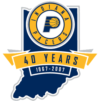 Indiana Pacers 2006-2007 Anniversary Logo iron on paper